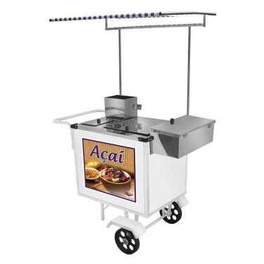 Imagem de Carrinho de Açaí Luxo com Rodas Maciças e Toldo - Cefaz