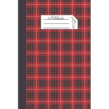 Imagem de Notebook: Scottish Red Tartan Pocketbook, 120 Pages, Lined, Female BagPiper