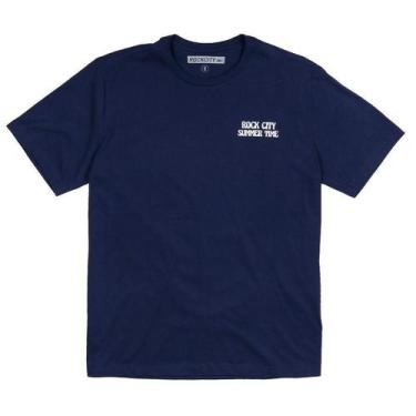 Imagem de Camiseta Rock City Surf Skull Azul Marinho
