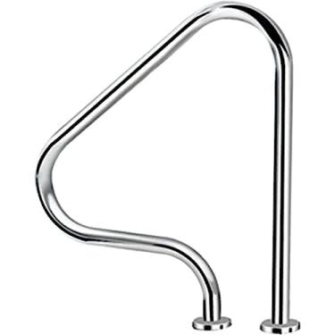 Imagem de Corrimão de piscina 31,5" x 31,5" Corrimão de escada de aço inoxidável 304 à provaErgonomia Design curvo, Corrimão de segurança para piscina Capacidade de carga nominal de 250 kg
