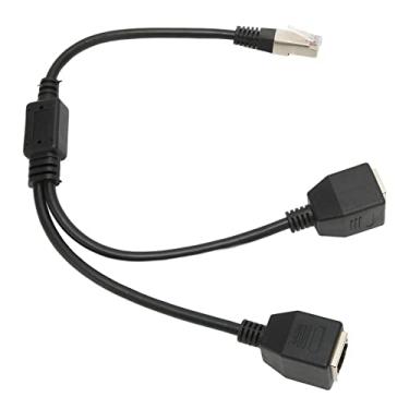 Imagem de Cabo Divisor Ethernet RJ45 Transmissão Rápida Estável 1 Porta Macho para 2 Portas Fêmea Cat5 Cabo Divisor RJ45 para Modem Roteador