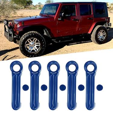 Imagem de 10 Pçs de Acabamento da Maçaneta da Porta Externa do Carro Em ABS para Jeep Wrangler JK 07-17 (Azul)
