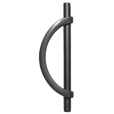 Imagem de Puxador de armário Guarda-roupa Armário de cozinha Puxador de porta Semicircular Puxador de gaveta Puxador de móveis, Cinza perolado 96mm