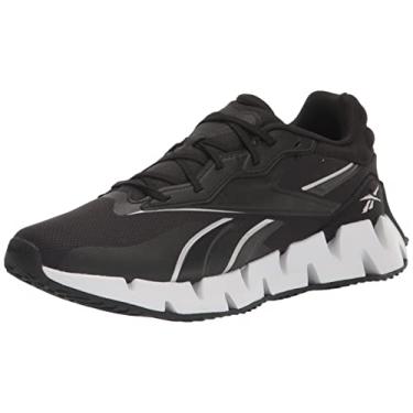 Imagem de Reebok Tênis feminino Zig Dynamica 4.0, Preto/branco/prata metálico, 6.5