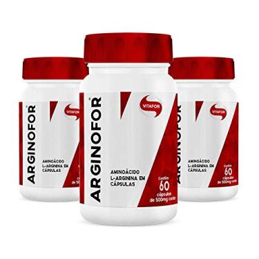 Imagem de Kit 3 Arginina Arginofor Vitafor 60 cápsulas