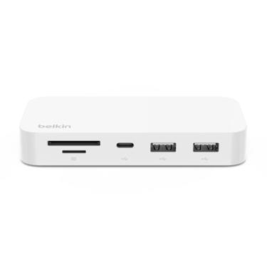 Imagem de Belkin 6-in-1 USB Type C Hub, iMac 24 inch Rear Mounted Docking Station with SD & microSD Card Reader, Gigabit Ethernet, 2 USB A Ports, and USB C Port for Fast Data Transfers and Peripherals