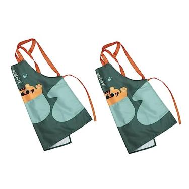 Imagem de MAGICLULU 2 Unidades avental aventais de artistas aventais de alça de pescoço aventais de bata macacão babador de cozinha aventais de cozinha bolso Huhushengwei homem e mulher lona poliester