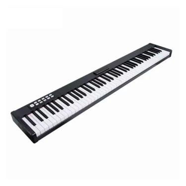 Imagem de teclado eletrônico para iniciantes Teclado De Corpo De Liga De Alumínio De Piano Elétrico De 88 Teclas Para Iniciantes Praticarem Piano Eletrônico