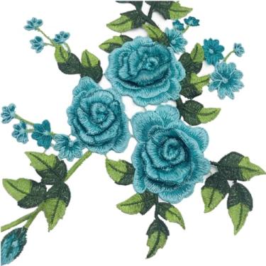 Imagem de STOBOK apliques de flores remendos de roupas Patch de roupas Decoração de roupas patches de artesanato remendos de costura tridimensional decorar Bandeira flores de carro