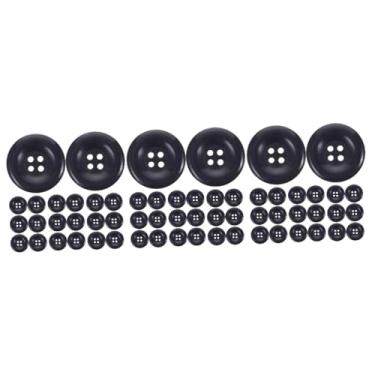 Imagem de Tofficu 150 Peças Botões Azuis Escuros Botões De Roupas DIY Botões Da Moda Botões De Costura Para Roupas Botões De Costura De Casaco Decoração Vintage Botões Práticos Decoração Preta