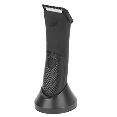 Imagem de Aparador corporal para homens, aparador elétrico de pêlos na virilha com base de recarga USB em pé, barbeador esférico aparador de pêlos corporais para cuidados com o corpo inteiro Presente de navalha