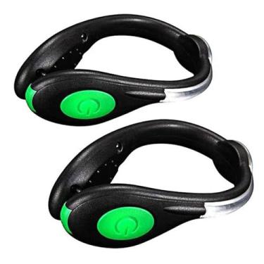 Imagem de Lâmpadas de LED SLDHR com clipe de luz USB para corrida noturna, mudança de cor RGB estroboscópio e modo de flash de cor estável, luzes com clipe de segurança para corrida, corrida, caminhada, ciclismo (um par), Verde