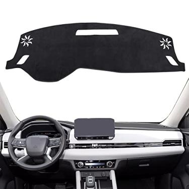 Imagem de smabee Tapete de cobertura de painel de carro para Mitsubishi Outlander PHEV 2023 + (sem HUD) Material de flanela almofada de proteção solar painel de carro almofada de proteção solar acessórios