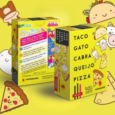 Imagem de Jogo Cartas Taco Gato Cabra Queijo Pizza Português Pocket Jogos Rapido