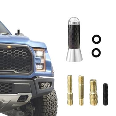 Imagem de Antena de carro, antena de rádio, antena automotiva, antenas de áudio e vídeo de carro, antena de fibra de carbono, antena de alumínio curta, acessórios universais de veículos para recepção de rádio