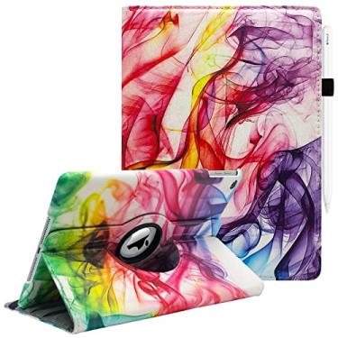 Imagem de Capa para Apple iPad 10.2: capa giratória de 360 graus para iPad 9/8/7 geração (fumaça branca)