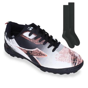 Imagem de Kit Chuteira Society Diadora Agilitá + Par de Mei-Masculino