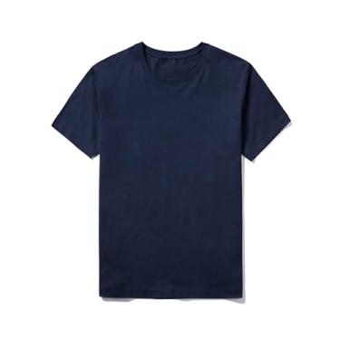 Imagem de NJNJGO Camiseta masculina leve gola redonda básica casual verão manga curta camiseta esportiva, Cor 15, M