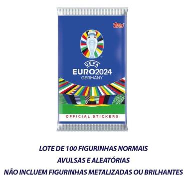 Imagem de Lote De 100 Figurinhas Normais Uefa Euro 2024 Germany - AVULSAS E ALEATÓRIAS