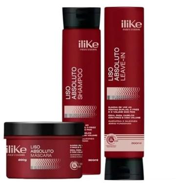 Imagem de iLike Liso Absoluto trio - 3 Produtos Shampoo e Leave e Mascara