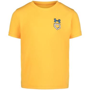 Imagem de Under Armour Camisa de manga curta para meninos, gola redonda, leve e respirável, Nova Orange Beisebol, 4