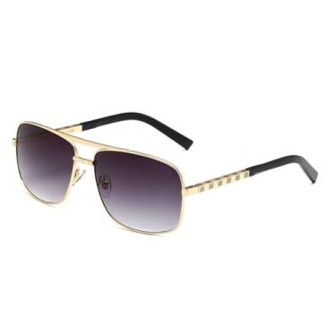 Imagem de Óculos de sol masculino atitude quadrada feminino vintage senhoras lente transparente óculos de sol punk retângulo uv400,6, tamanho único