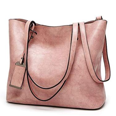 Imagem de Bolsa ALARION feminina com alça de mão, bolsa de ombro, bolsa carteiro, bolsa tote, 1 rosa, Medium