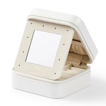 Imagem de Caixa de joias Vee Travel para mulheres, organizador de joias para viagem, organizador de brincos de anéis