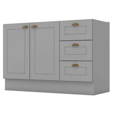 Imagem de Balcão de Pia 120 cm Americana Cinza – Henn