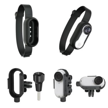 Imagem de AILENICE Alça de silicone multifuncional para câmera 360 GO 3/GO 3S + adaptador de montagem para Insta360 GO 3 / GO 3S Suporte de drone, pulseira, mochila, listrada, alça de bicicleta, coleira de gato