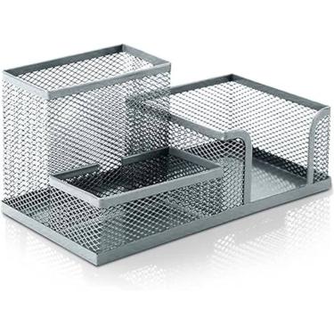 Imagem de Organizador De Mesa Aramado Prata Keep - El090 - Multi