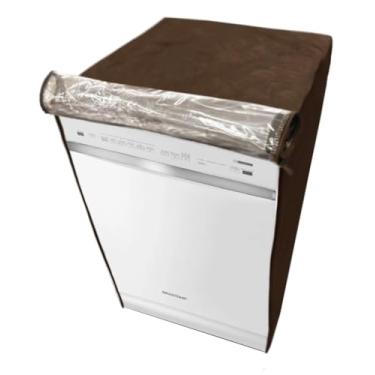 Imagem de CAPA PARA LAVA LOUÇAS BRASTEMP 14 SERVIÇOS TRANSPARENTE FLEX (Marrom)