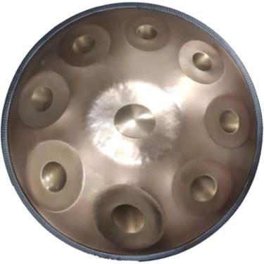 Imagem de 9/10 nota handpan tambor 22 Polegada em d menor mão tambor percussão de aço com suporte handpan e saco handpan macio, ouro, 9 notas