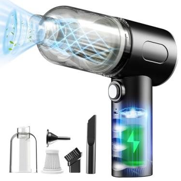 Imagem de Aspirador de pó 3 em 1, aspirador de pó portátil de alta potência 12000PA, mini aspirador portátil sem fio, acessórios para carro, espanador de ar comprimido, limpador de teclado para carro, desktop,