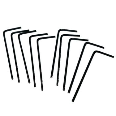 Imagem de ZDingTech 10 conjuntos de chaves Allen 0,05, chave Allen de 0,05, chave sextavada 0,05, chave hexagonal 0,050, chave allen chave de porta em forma de L conjunto de chaves hexagonais 050 com braço