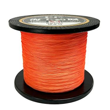 Imagem de Linha de pesca trançada 4 fios resistente à abrasão linha trançada 109/218/328 jardas teste para água salgada, 4,5-45 kg, custo-benefício, zero elasticidade, diâmetro menor para visibilidade extra,