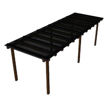 Imagem de Kit Policarbonato Fume 4mm 6,00m X 1,50m - Perfis Naturais