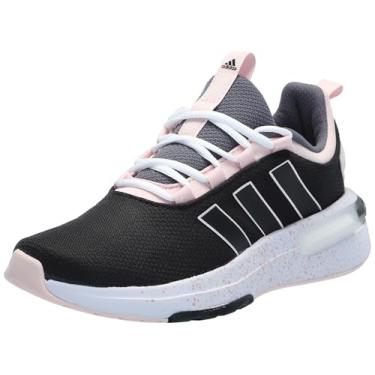 Imagem de adidas Tênis feminino Racer Tr23, Preto/Preto/Rosa Arenoso, 36