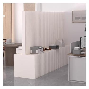 Imagem de Biombos e Divisórias Divisória De Ambiente Portátil Com Prateleiras, Divisória De Tela De Privacidade Retrátil Dobrável, Divisória De Parede De Papel Independente Para Decoração De Interiores De Escri