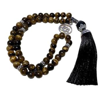 Imagem de Japamala de Olho de Tigre 54 Contas Pedras Naturais Mantras