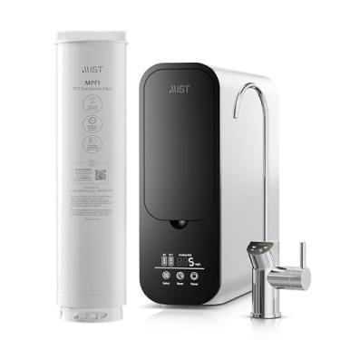 Imagem de Mist - Substituição de filtro composto MPF1 PCT para filtro de água de osmose reversa, filtragem de água sob a pia, sistema RO sem tanque, 2:1 puro para drenar reduz TDS, 600 GPD, visor visual