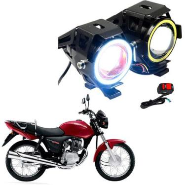 Imagem de Kit Led Farol Milha Moto Honda CG 150 TITAN KS 2004 2005 2006 2007 200