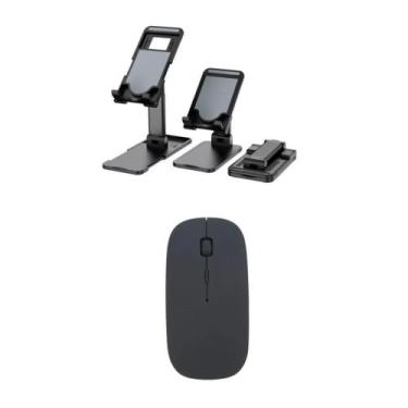Imagem de Mouse S/ Fio + Suporte P/ Tablet Sm Galaxy Tab S6 Lite 10.4 - Multi Qu