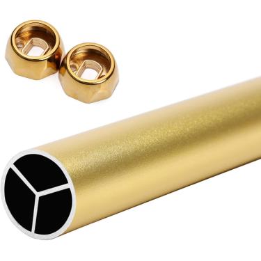 Imagem de Barra redonda do armário do guarda-roupa, design fosco, poste removível do armário do vestiário, rack de guarda-roupa de tubo para pendurar roupas resistentes com suporte de suporte, preto,