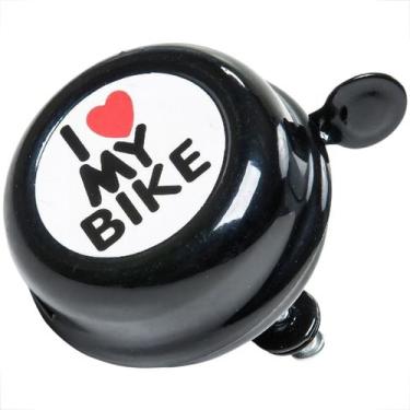 Imagem de Buzina Campainha Trim-trim Desenho I Love My Bike Infantil Cor Preto A
