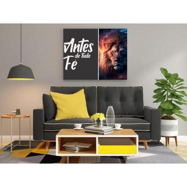 Imagem de Kit 3 Quadros Decorativos Metálicos Frases Bíblicas - 3F Sports, Confo