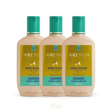 Imagem de Kit Aneethun 3 Cremes de Silicone Cachos Linha A Pronta Entrega