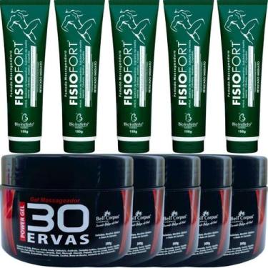 Imagem de Revenda 5 Gel 30 Ervas Power 300G + 5 Pomada Fisiofort 150G - Bio Inst