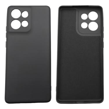 Imagem de Capa Capinha Compatível Com MOTOROLA Edge 50 Neo XT2409 Tela 6.4 Silicone Aveludada Premium Preto