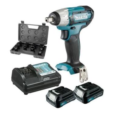 Imagem de Chave De Impacto 12v Tw141dz Makita 2 Baterias Carregador Soquete